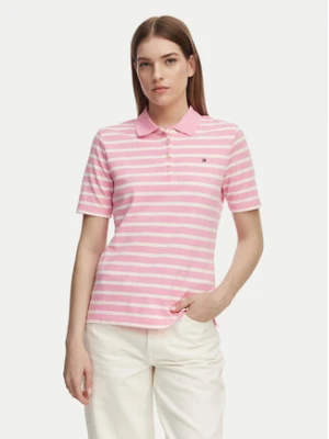 Tommy Hilfiger Polo 1985 WW0WW43224 Różowy jasny Regular Fit