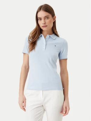 Tommy Hilfiger Polo 1985 WW0WW43225 Błękitny Slim Fit