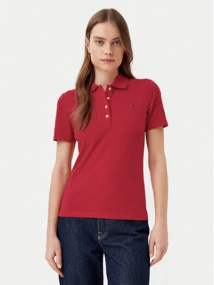 Tommy Hilfiger Polo 1985 WW0WW43225 Czerwony Slim Fit