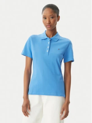 Tommy Hilfiger Polo 1985 WW0WW43225 Niebieski Slim Fit