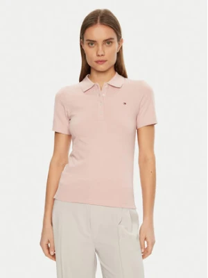 Tommy Hilfiger Polo 1985 WW0WW43225 Różowy Slim Fit