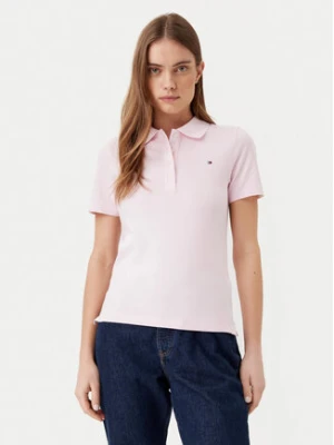 Tommy Hilfiger Polo 1985 WW0WW43225 Różowy Slim Fit