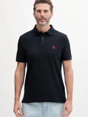 Tommy Hilfiger polo bawełniane granatowy