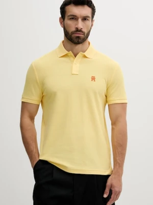 Tommy Hilfiger polo bawełniane żółty