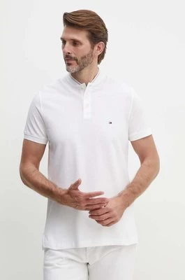 Tommy Hilfiger polo bawełniane kolor biały gładki MW0MW35589