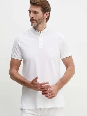 Tommy Hilfiger polo bawełniane kolor biały gładki MW0MW35589