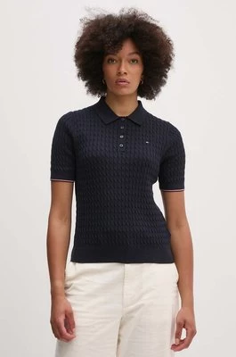 Tommy Hilfiger polo bawełniane kolor granatowy WW0WW41878