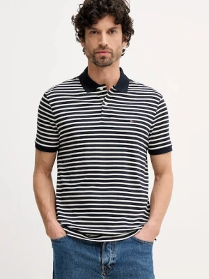 Tommy Hilfiger polo bawełniane męski kolor granatowy gładki MW0MW39994