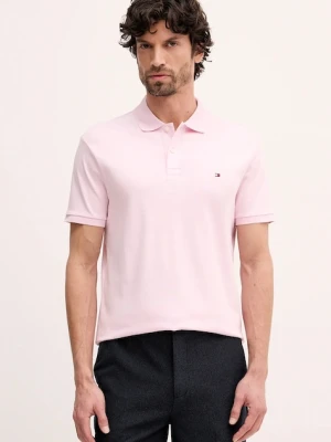 Tommy Hilfiger polo bawełniane męski kolor różowy gładki MW0MW39994