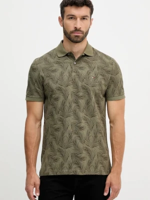 Tommy Hilfiger polo bawełniane męski kolor zielony wzorzysty MW0MW40680