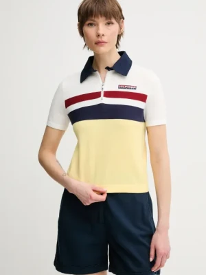 Tommy Hilfiger polo bawełniane SAILING damski kolor biały WW0WW45597