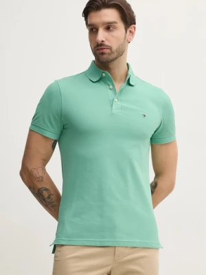 Tommy Hilfiger polo bawełniane z elastanem zielony