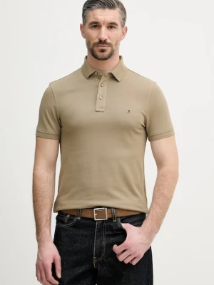 Tommy Hilfiger polo bawełniane z elastanem zielony