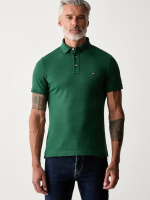 Tommy Hilfiger polo bawełniane z elastanem zielony