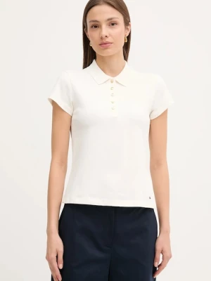 Tommy Hilfiger polo damski kolor beżowy WW0WW45768
