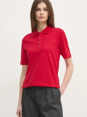 Tommy Hilfiger polo damski kolor czerwony WW0WW43224