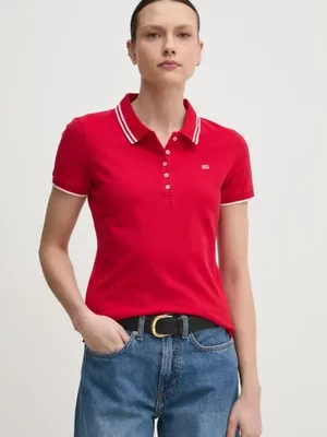 Tommy Hilfiger polo damski kolor czerwony WW0WW44517