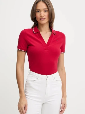 Tommy Hilfiger polo damski kolor czerwony WW0WW45736
