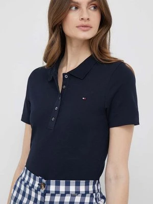 Tommy Hilfiger polo damski kolor granatowy