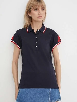 Tommy Hilfiger polo damski kolor granatowy WW0WW41285