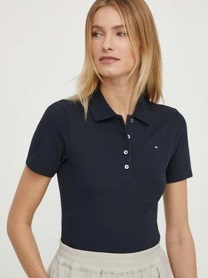 Tommy Hilfiger polo damski kolor granatowy WW0WW42047