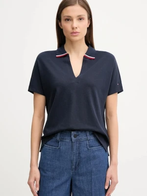 Tommy Hilfiger polo damski kolor granatowy WW0WW46512