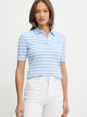 Tommy Hilfiger polo damski kolor niebieski WW0WW43224