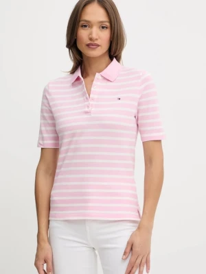 Tommy Hilfiger polo damski kolor różowy WW0WW43224