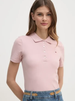 Zdjęcie produktu Tommy Hilfiger polo damski kolor różowy WW0WW43225