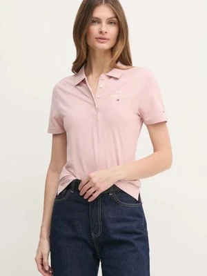 Tommy Hilfiger polo damski kolor różowy WW0WW43930