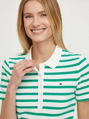 Tommy Hilfiger polo damski kolor zielony WW0WW39530