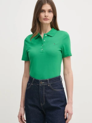 Tommy Hilfiger polo damski kolor zielony WW0WW43225