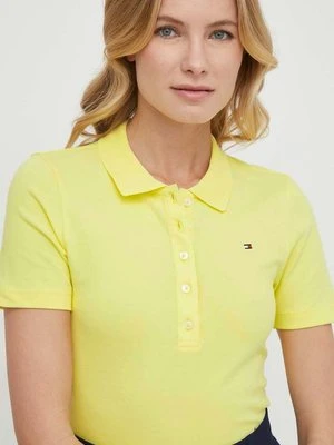 Tommy Hilfiger polo damski kolor żółty WW0WW37823