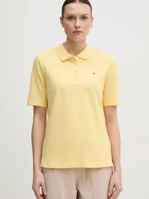 Tommy Hilfiger polo damski kolor żółty WW0WW43224