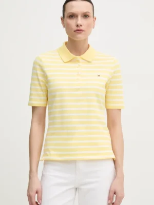 Tommy Hilfiger polo damski kolor żółty WW0WW43224