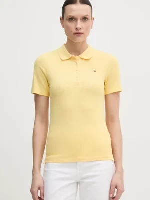 Tommy Hilfiger polo damski kolor żółty WW0WW43225