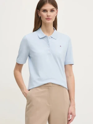 Tommy Hilfiger polo damskie z bawełną niebieski