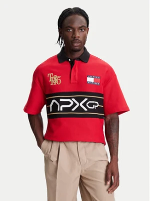 Tommy Hilfiger Polo F1 Movie Race Day MW0MW41393 Czerwony Relaxed Fit