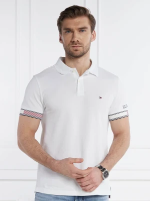 Tommy Hilfiger Polo FLAG CUFF | Slim Fit biały