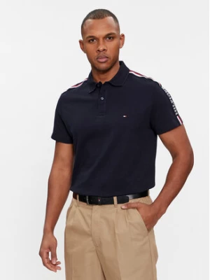 Tommy Hilfiger Polo Global Stripe Monotype Reg Polo MW0MW33591 Granatowy Regular Fit