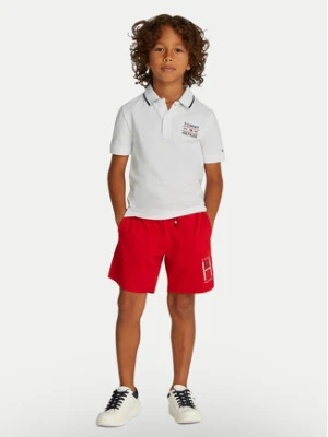 Tommy Hilfiger Polo KB0KB09524 D Biały Regular Fit