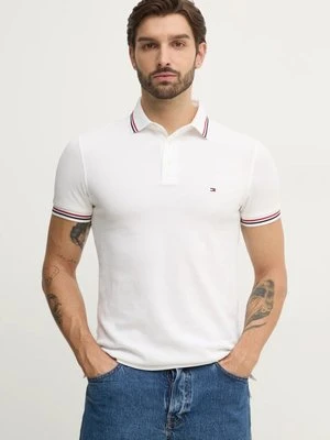 Tommy Hilfiger polo męski kolor beżowy gładki MW0MW37346