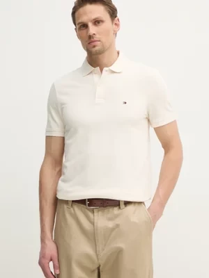 Tommy Hilfiger polo męski kolor beżowy gładki MW0MW38951