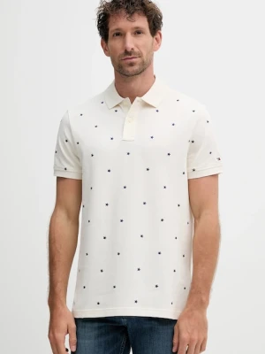 Tommy Hilfiger polo męski kolor beżowy z aplikacją MW0MW39835