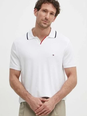 Tommy Hilfiger polo męski kolor biały gładki MW0MW34772