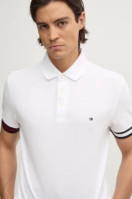 Tommy Hilfiger polo męski kolor biały z aplikacją MW0MW33156