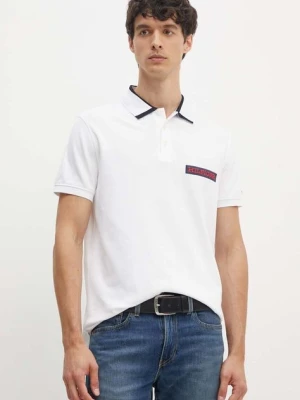 Tommy Hilfiger polo męski kolor biały z aplikacją MW0MW34786