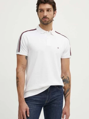 Tommy Hilfiger polo męski kolor biały z aplikacją MW0MW35616
