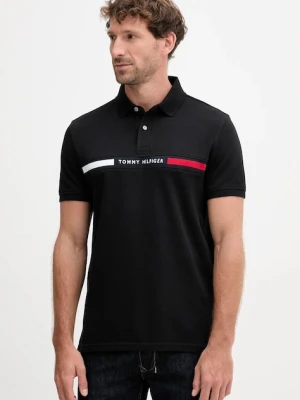 Tommy Hilfiger polo męski kolor czarny z aplikacją MW0MW38130