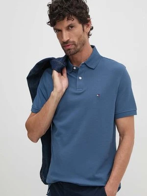 Tommy Hilfiger polo męski kolor granatowy gładki